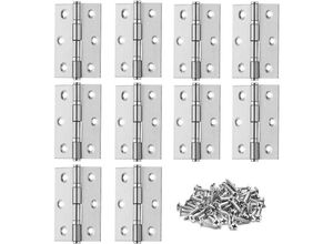 9098922917736 - CCYKXA 10 Stück Türscharnier Edelstahlscharnier unsichtbares Scharnier flaches Scharnier Schranktür kleine