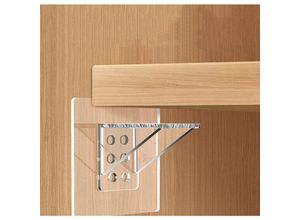 9098922924192 - Ccykxa - Packung mit 12 selbstklebenden Regalhalterungsstiften V30-7 x 7 cm transparente L-förmige Wandhalterungen selbstklebende Hakenklammern