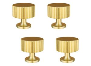 9098922929470 - CCYKXA 4 Stück Türgriffe goldene Möbelknöpfe goldene Kommoden-Schubladenknöpfe für Schränke Schränke Zimmer (28 x 28 mm)