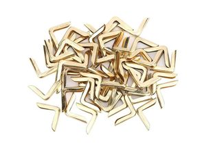 9098922943261 - CCYKXA 50 Stück Bucheckenschutz dekorative Metallkantenabdeckung Scrapbooking-Metallecke für Alben Menüs goldenes Messing (Goldmessing 22 mm)