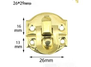 9098922943582 - CCYKXA 20 Stück Holz-Schnappverschluss für Schubladenschrank Schmuckschatulle 29 mm x 26 mm Gold