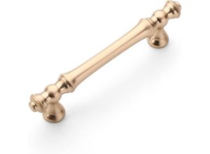 9098922954625 - CCYKXA 6 Stück Küchenschrankgriffe aus gebürstetem Messing 96 mm Zinklegierung goldene Möbelgriffe mit Schrauben für Schreibtische Schubladen