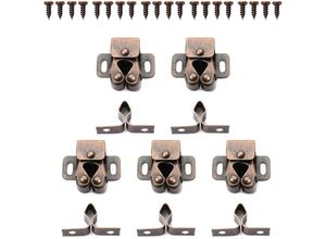 9098922977426 - CCYKXA 5er-Pack Doppelrollschrank-Türschnäpper Multi-Finish starker Halt mit Schrauben für Wohnmöbel Doppelrollschrank-Türschnäpper