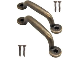 9098922984141 - CCYKXA 2 Stück antike Bronze-Schubladengriffe für Schranktüren Kommoden Sideboards Küchentruhen 90 x 17 mm