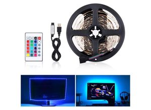 9105333886756 - USB-LED-Lichtleiste 5050 RGB 12 V DC LED-Band dekorativer LED-Streifen für den Innenbereich für LED-TV-Hintergrundbeleuchtung LED-Fernseher