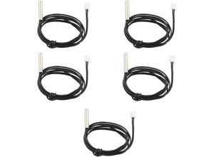 9105333887821 - Memkey - 5er-Pack wasserdichte NTC-Temperatursensorsonde 10K 1 % 3950-Thermistor 1 m Verlängerungskabel Temperaturdetektor Messgerät für