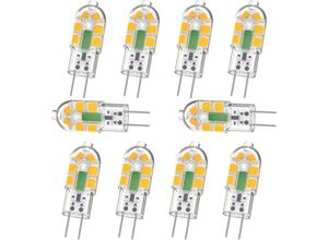 9105333893211 - G4-Glühbirne G4-LED-Glühbirne 2 w 200 lm 20 w entspricht G4-Halogen-Glühbirne warmweiß 3000 k ac dc 12 v flimmerfrei nicht dimmbar 10 Stück