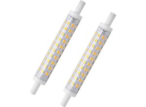 9105333893815 - 2er-Pack R7s-LED-Glühbirne 118 mm warmweiß 3000 k J118-Glühbirne 10 w ersetzt 80 w Halogenlampe kein Flimmern 230 v ac 800 lm 360°