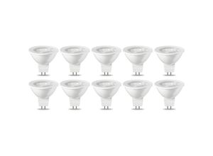 9105333893877 - Beijiyi - Basics 10er-Pack LED-Spot-Leuchtmittel GU53 MR16 5 w (entspricht 35 w) warmweiß nicht dimmbar [Energieklasse g]