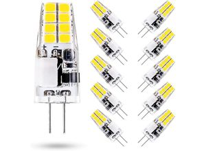 9105333894195 - Memkey - 3 w G4-LED-Glühbirne 6000 k Kaltweiß 35 w G4-Halogenlampen-Äquivalent ac dc 12 v 300 Lumen nicht dimmbar 10er-Pack