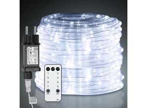 9114680719525 - Led Lichterschlauch Außen Innen Hochzeit Dekor Lichterkette Lichtschlauch Lampe Kaltweiß 10m - Kaltweiß - Hengda