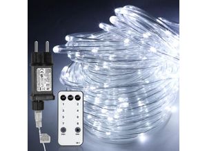 9114680719532 - Hengda - led Lichterschlauch Außen Innen Hochzeit Dekor Lichterkette Lichtschlauch Lampe Kaltweiß 20m - Kaltweiß