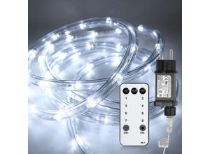 9114680719549 - Hengda - led Lichterschlauch Außen Innen Hochzeit Dekor Lichterkette Lichtschlauch Lampe Kaltweiß 30m - Kaltweiß