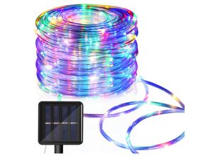 9114680739066 - Tuyau de lumière solaire tuyau de lumière led chaîne lumineuse filet de lumière extérieure rgb 30M - Tolletour