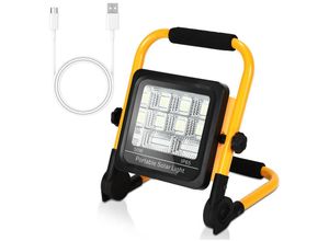 9114680743452 - Randaco - TolleTour 50W led Baustrahler led Fluter Arbeitsscheinwerfer inkl Standgestell und Netzkabel Wasserdicht IP65 für Garage Garten Baustelle