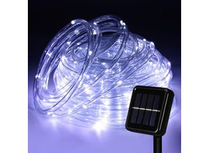 9114680766529 - Solar Lichterketten 12m 200 led Lichtschlauch 8 Modi Warmweiss Lichter fuer Party Garden Home Festival DecoratioKaltweiß - Kaltweiß - Swanew