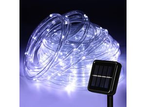 9114680766536 - Solar Lichterketten 22m 200 led Lichtschlauch 8 Modi Warmweiss Lichter fuer Party Garden Home Festival DecoratioKaltweiß - Kaltweiß - Swanew