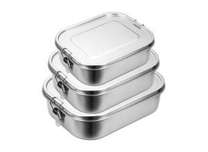 9114680820092 - Edelstahl BrotdoseNachhaltige Lunchbox für Büro Schule Picknick800ml+1200ml+ 1400ml - Vingo