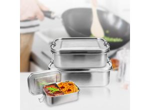 9114680820108 - Edelstahl BrotdoseNachhaltige Lunchbox für Büro Schule Picknick800ml+1200ml - Vingo