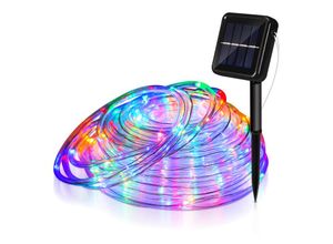 9114680990061 - TolleTour 12 M Solar Lichterkette Lichtschlauch LED Lichterkette 8 Lichtmodi Party Garten Innen Außen Deko Weihnachtsbeleuchtung