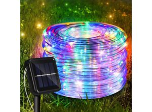 9114680990160 - Hengda - TolleTour Solar Lichterketten 22m 200 led Lichtschlauch 8 Modi Warmweiss Lichter fuer Party Garden Home Festival DecoratioBunt - Bunt