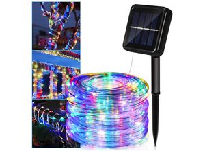 9114681016432 - 22 m Solar Lichterkette Lichtschlauch led Lichterkette 8 Lichtmodi Party Garten Innen Außen Deko Weihnachtsbeleuchtung - Bunt - Vingo