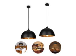 9114681020262 - Vingo - 2x led Pendelleuchte Hänge-Leuchte Hängelampe Decken-Lampe Decke Beleuchtung - schwarz