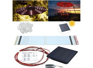 9114681020392 - Vingo - Solar Lichterkette für Sonnenschirm Ampelschirm Beleuchtung outdoor Gartenleuchte für Pavilion 36 LEDs - WarmWeiß