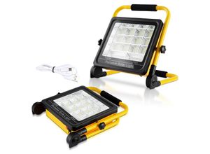 9114681025151 - Vingo - led Baustrahler Arbeitsleuchte 100W Kaltweiß Austellenlampe led Fluter Floodlight mit IP66 Wasserdicht - Gelb