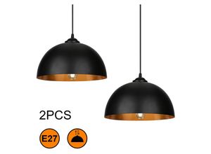 9114681068127 - Swanew - 2x led Pendelleuchte Hänge-Leuchte Hängelampe Decken-Lampe Decke Beleuchtung - schwarz