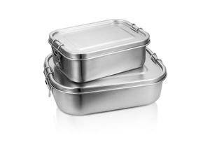 9114681074760 - Swanew - Lunchbox Lunchbox Edelstahl auslaufsicher Herausnehmbaren Trennwand Lunch-Boxen Leicht zu ReinigenRobusten und kunststofffreien bento