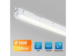 9114681078959 - Vingo - Lampe led pour locaux humides Tube Tube Lampe à vasque Cave Lampe 120cm Blanc neutre 1X