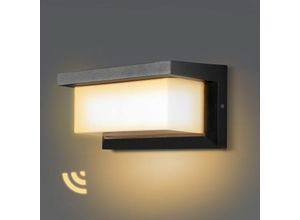 9114681083977 - Swanew - 18W led Wandlampe Außenleuchte IP65 Flurleuchte Sensor Wandleuchte Dechkenlampe - Schwarz