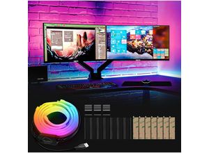 9114681095390 - Led Strip für Gaming Schreibtisch rgbic led Streifen für 27 Zoll PC-Monitor pc Hintergrundbeleuchtung usb Led Beleuchtung mit App-Steuerung