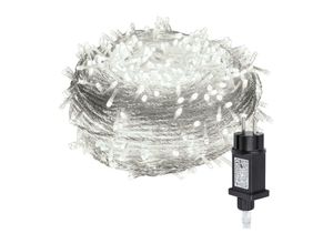 9114681095642 - Swanew - 200M 1000 Lichterkette led Lichterkette Kaltweiß 8 Lichtmodi Party Garten Innen Außen Deko Weihnachtsbeleuchtung