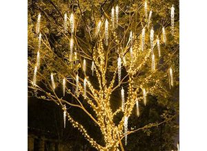 9114681095895 - Swanew - 40 led Lichterkette Eiszapfen Beleuchtung für Weihnachten Innen Außen Weihnachtsdeko Warmweiß - Warmweiß