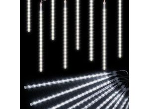 9114681101282 - 360 led Eisregen Lichterkette Weihnachtsbeleuchtung led Außen Wasserdicht Weihnachten Deko 8 Lichtmodi Party Kaltweiß - Swanew