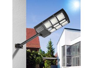 9114681113506 - 400W Solar led Straßenlaternen Wasserdichte Solarlampen mit Fernbedienung Motion Sensor Sicherheitsleuchte für Außenwand Garten Veranda - Schwarz