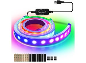 9114681114565 - Swanew - led Strip für Gaming Schreibtisch rgbic led Streifen 27 Zoll PC-Monitor pc Hintergrundbeleuchtung usb Led Beleuchtung mit App-Steuerung