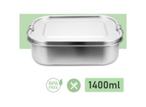 9114681117245 - Lunchbox Lunchbox Edelstahl auslaufsicher Herausnehmbaren Trennwand Lunch-Boxen Leicht zu ReinigenRobusten und kunststofffreien bento box1400ml 9114681117245 - Lunchbox Lunchbox Edelstahl auslaufsicher Herausnehmbaren Trennwand Lunch-Boxen Leicht zu ReinigenRobusten und kunststofffreien bento box1400ml