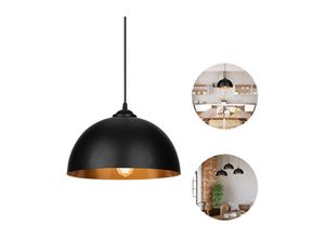 9114681133832 - Tolletour - 2x led Pendelleuchte Decke Mount Beleuchtung Hängelampe Pendellampe Industrie - schwarz