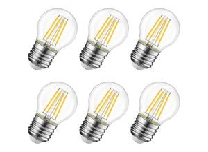 9114945467819 - Memkey - 4W LED-Glühlampe E27 G45 entspricht 40W Glühlampe 470Lm 2700K Warmweiß Vintage-Edison-Glühbirne nicht dimmbar 6er-Pack [Energieklasse e]