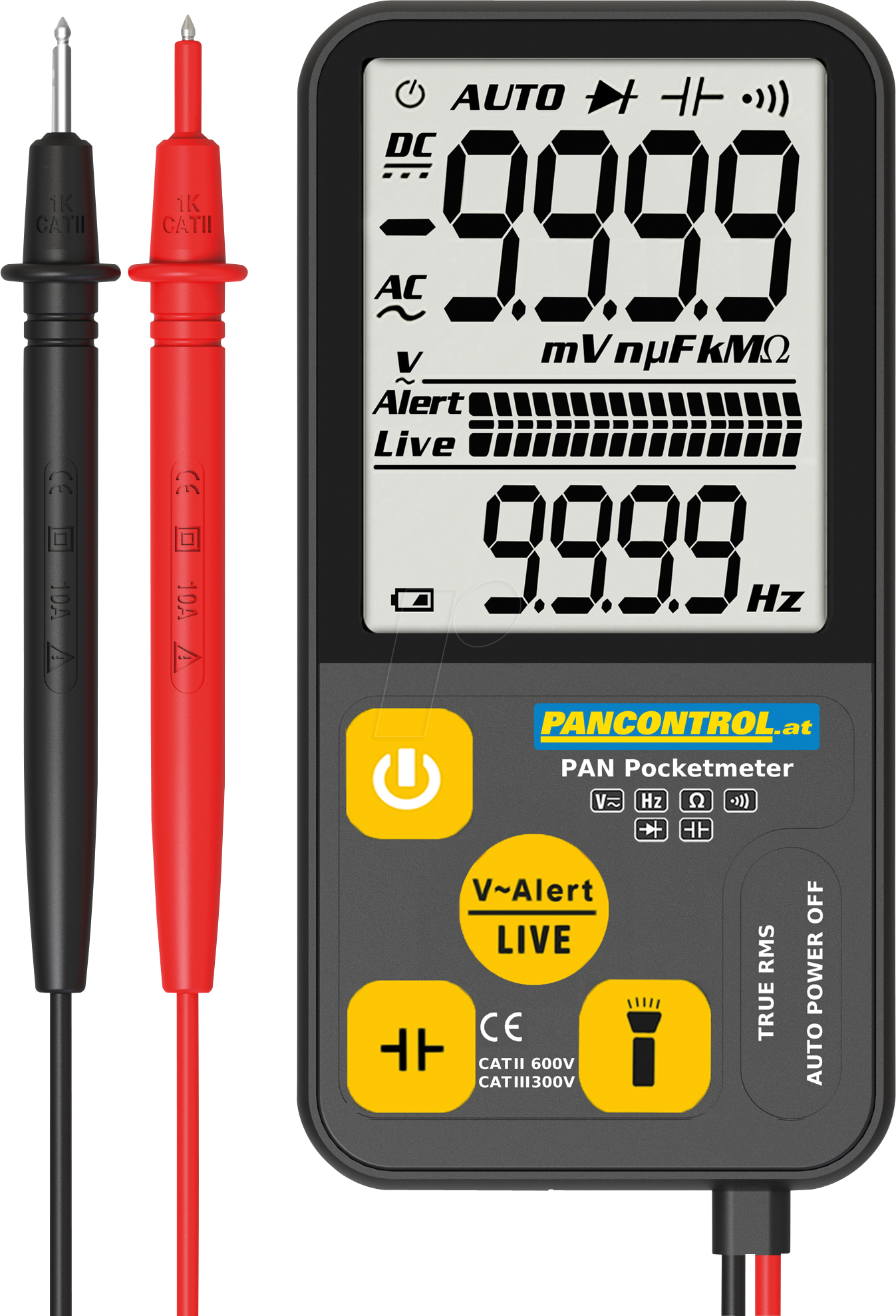 9120037330213 - PAN POCKETMETER - Multimeter digital 300 V TRMS