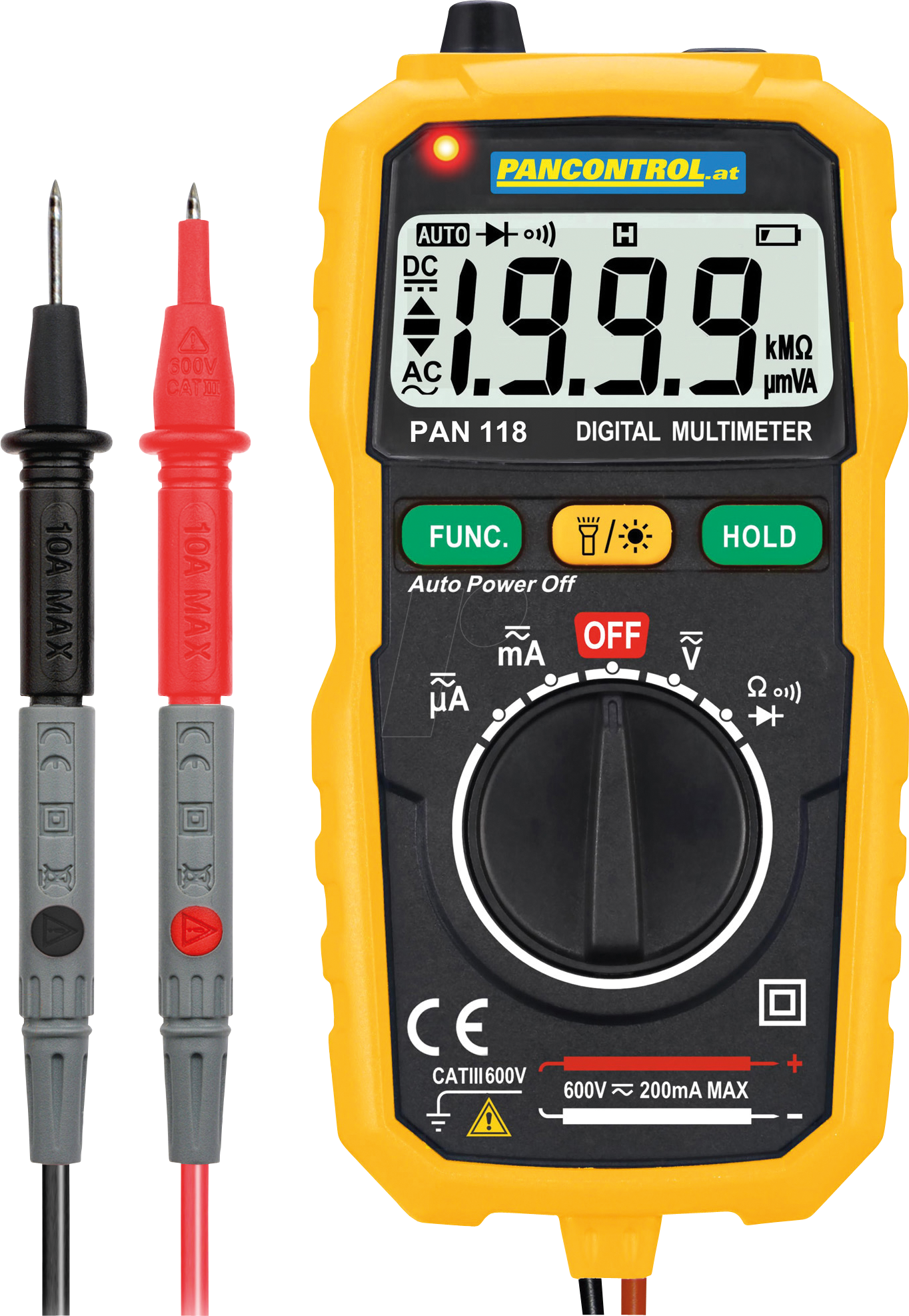 9120037331180 - PAN 118 - Multimeter digital 600 V