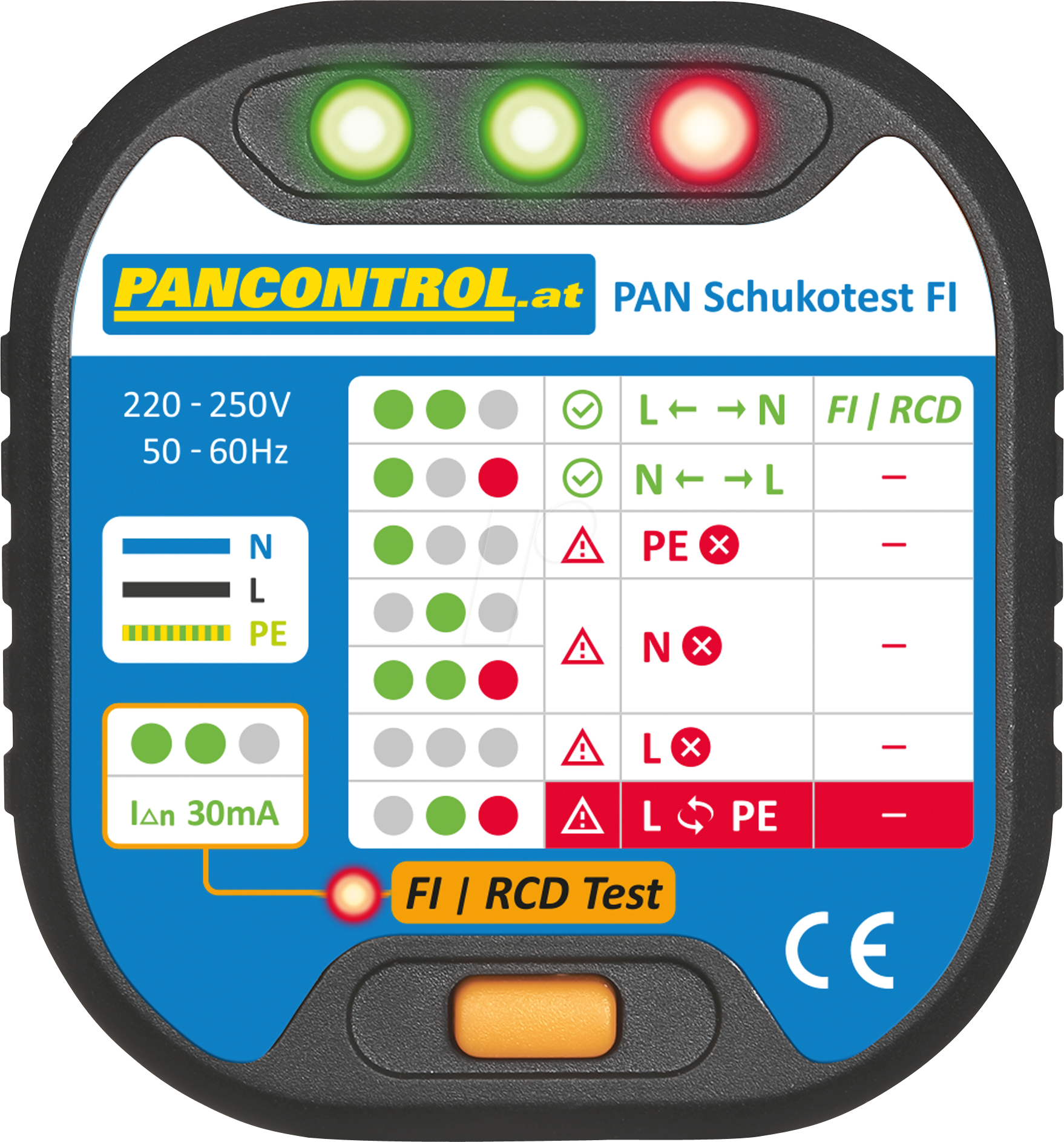 9120037334686 - Schukotest Fi Pancontrol Brotsteckdosentester