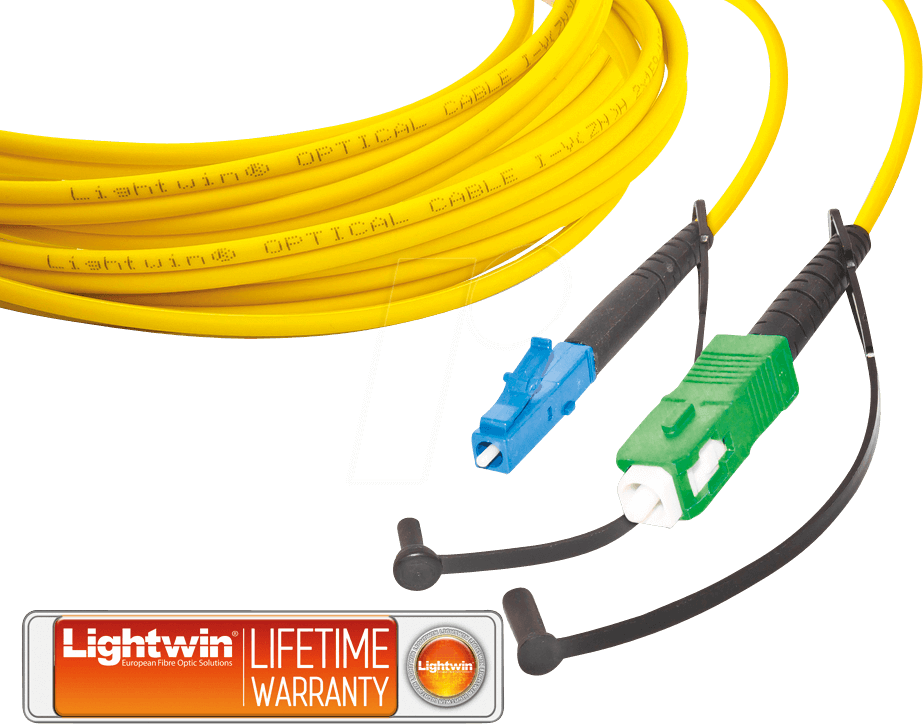 9120042365538 - LSP-09 LC-SCA3 - Simplex LWL Patchkabel SM OS2 LC - SC APC 30 m