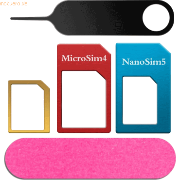 9120042774125 - felixx SIM Adapter - microSIM NanoSIM 5-in-1 SET