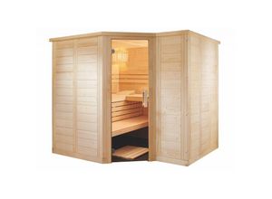 9120053862163 - Polaris Large Massivsauna aus Fichte Saunakabine ca 234x206x204 cm - Sentiotec