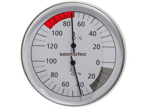 9120053862217 - Sentiotec - Thermo-Hygrometer Basic ø 10 cm Saunathermometer Saunahygrometer