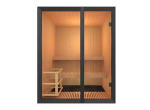 9120053866673 - Sentiotec Onni Elementsauna aus Abachi Saunakabine Elementkabine 160x160x200 cm